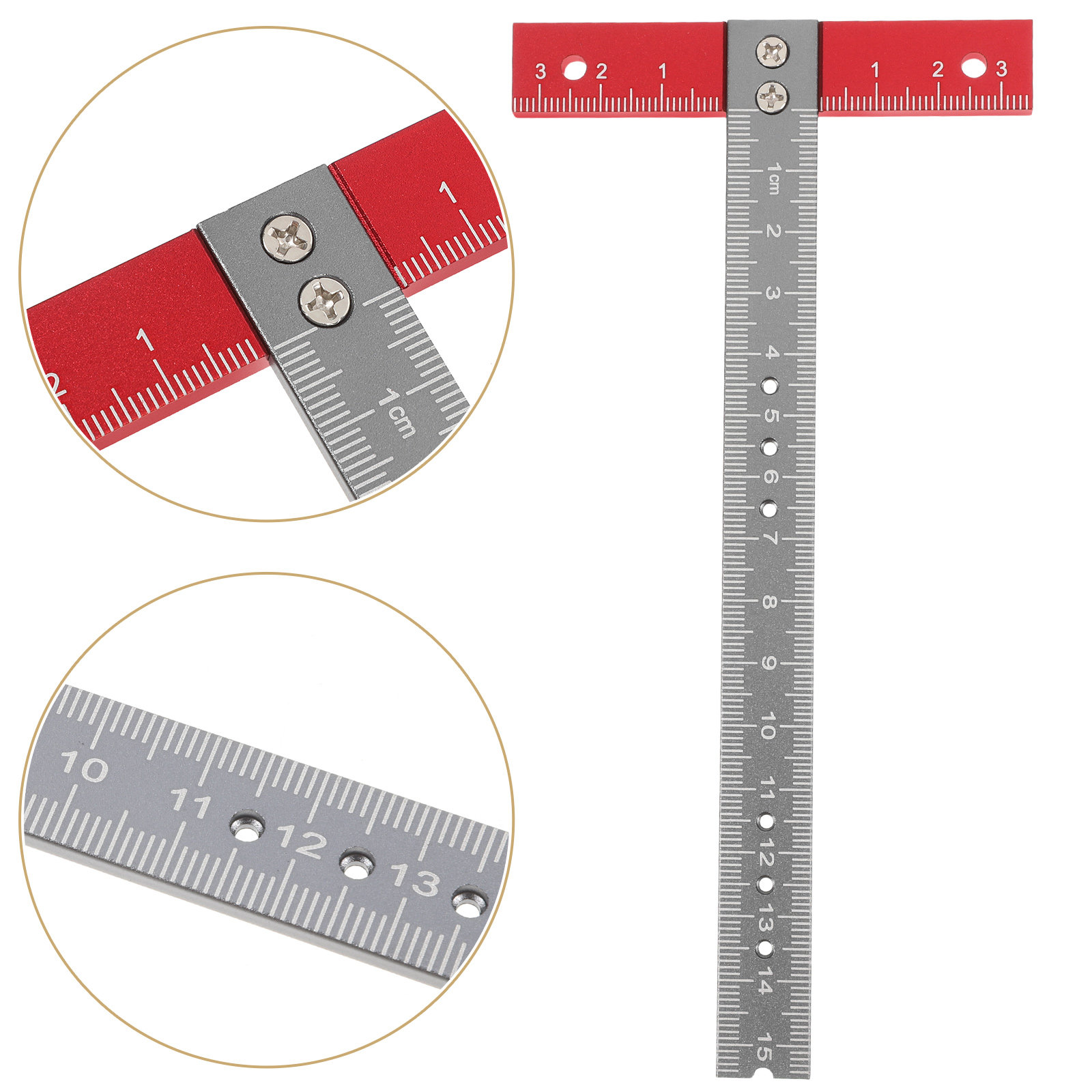 Woodworking Man - T Ruler Aluminum Alloy Precise Right