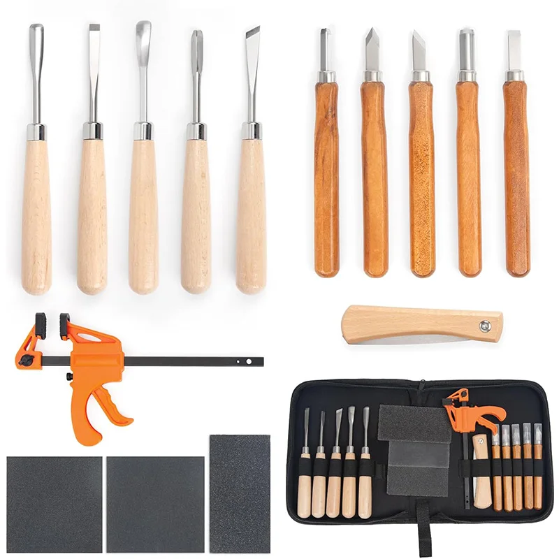 Woodworking Kits For Adults - Wood Carving Kit 15Pcs Wood Carving