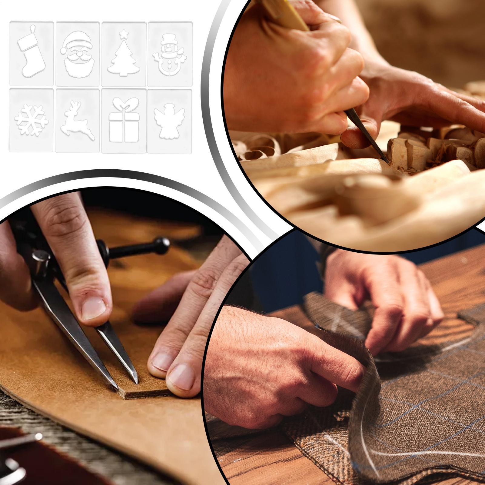 Woodworking Man - Christmas Stencil Portable Woodworking Stencils Holiday
