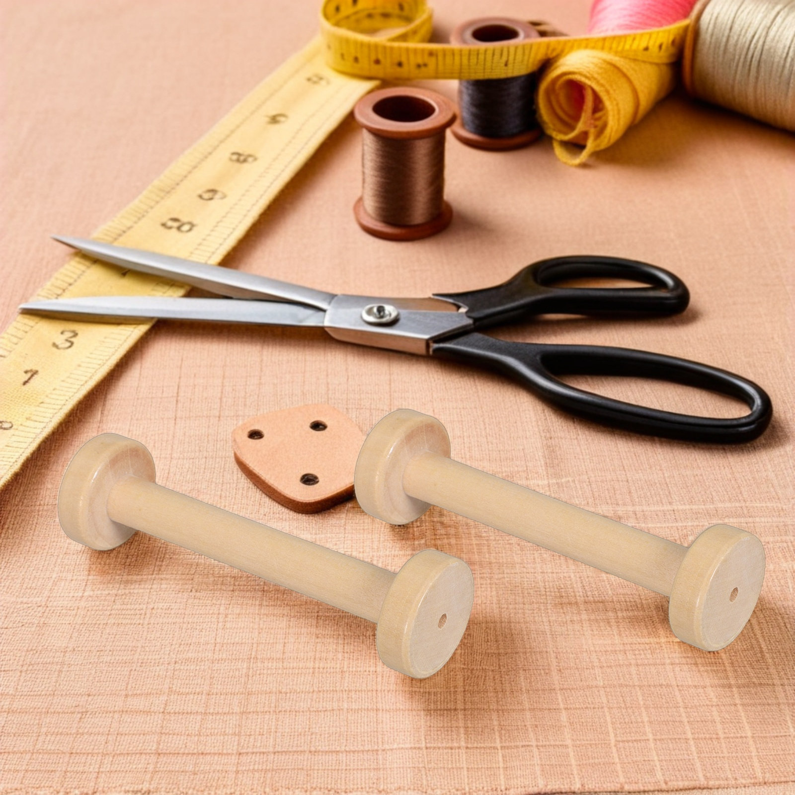 Woodworking Diy Projects - 5Pcs Wooden Spools Natural Vintage Bobbins