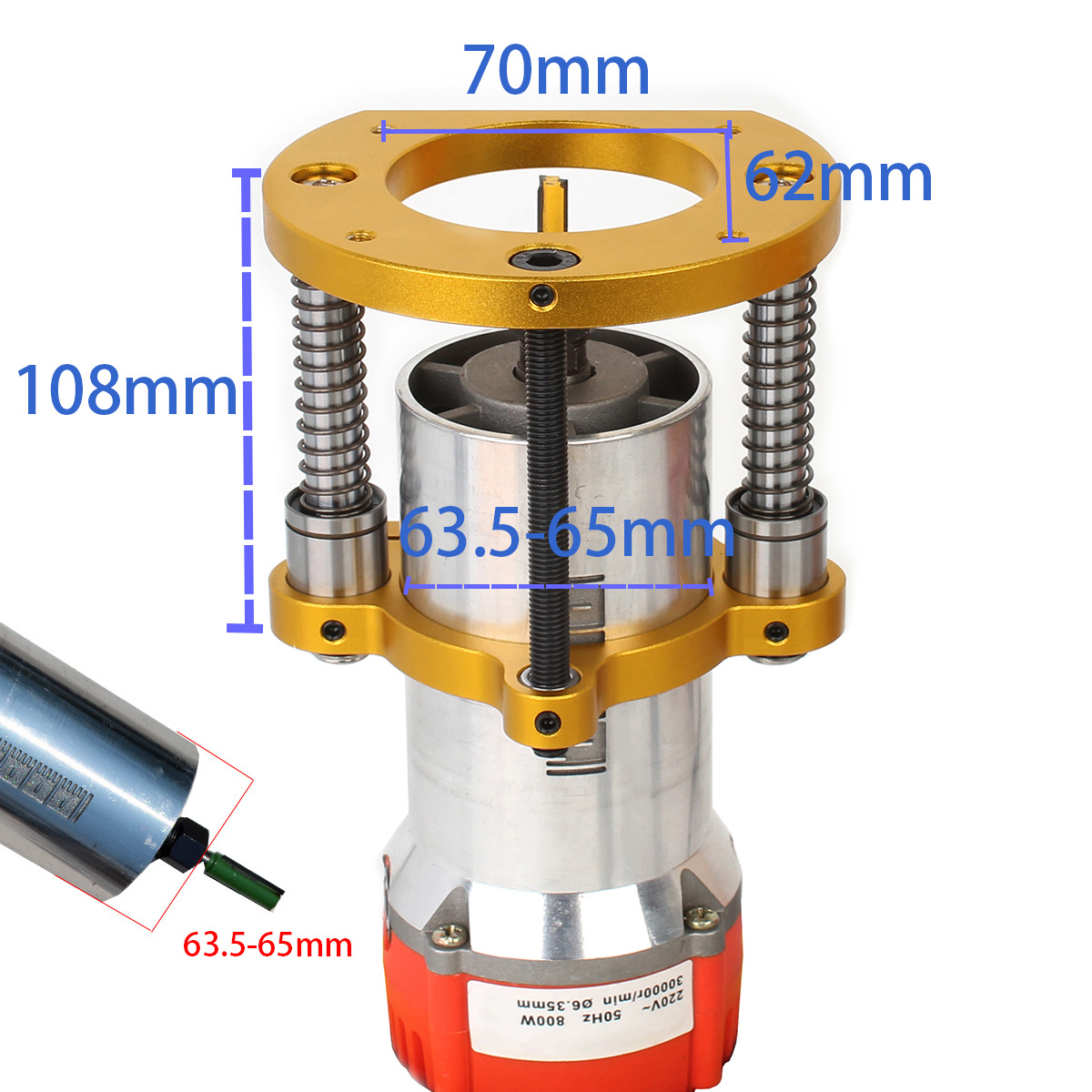 Woodworking Workbench - 65mm Inverted Lifting Base Electric Wood