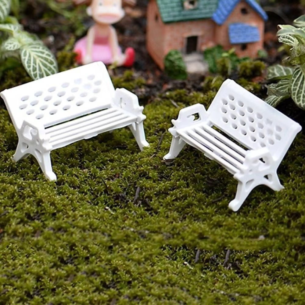 2Pcs Mini Park Seat Bench Cute - đánh giá và giá Woodworking Resin