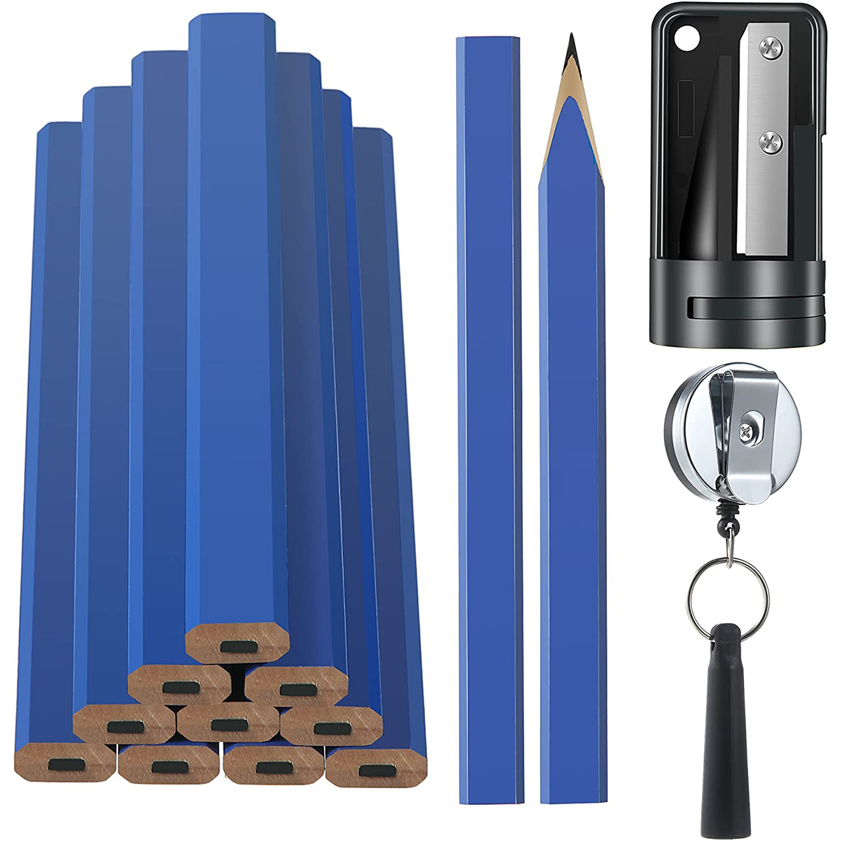 12Pcs Octagonal Square Pencil  - đánh giá và giá Woodworking Marking Knife