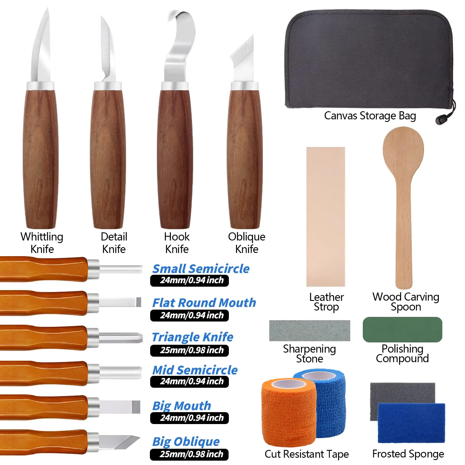 Wood Carving Knife Tools Kit 1 - đánh giá và giá Woodworking Kits For Adults