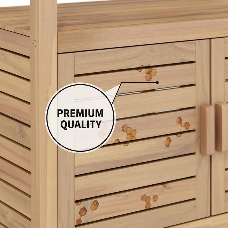 Outdoor Potting Bench Acacia W - đánh giá và giá Woodworking Workbench