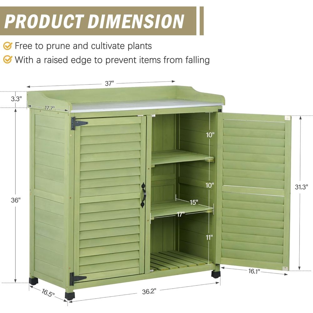 Outdoor Potting Bench with Met - đánh giá và giá Woodworking Workbench