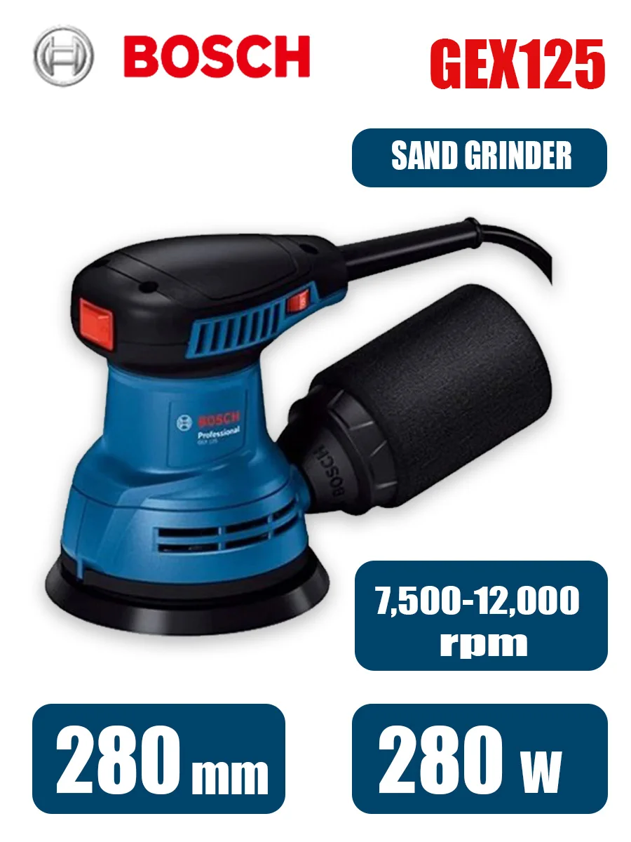 Bosch GEX125 280W Multifunctio - đánh giá và giá Woodworking Machine