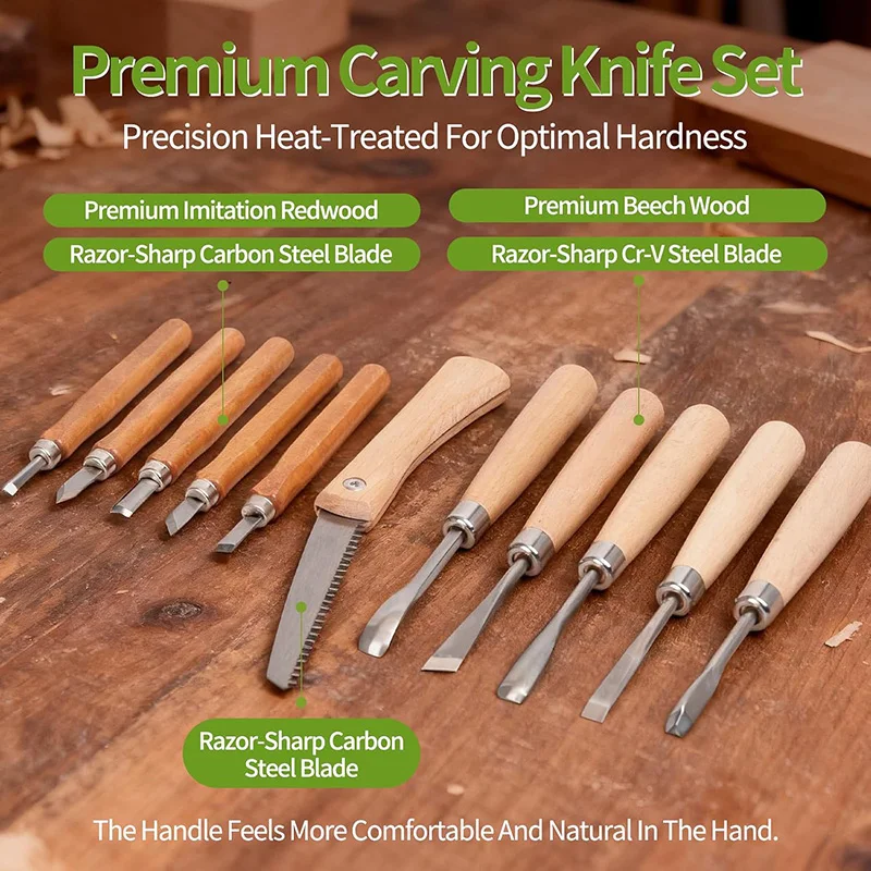Wood Carving Kit 15Pcs Wood Ca - đánh giá và giá Woodworking Kits For Adults