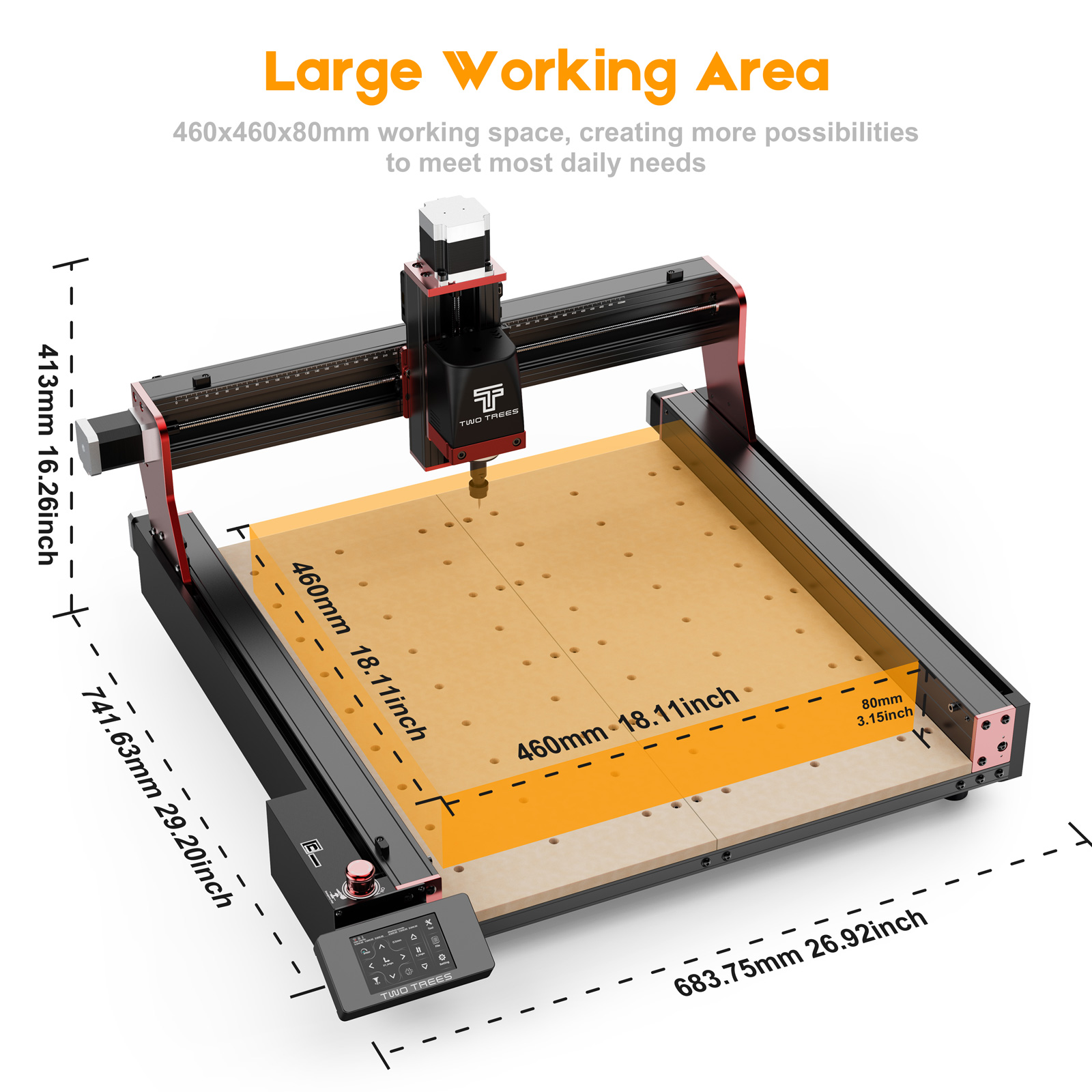 TWOTREES TTC450 pro CNC woodwo - đánh giá và giá Xyz Woodworking
