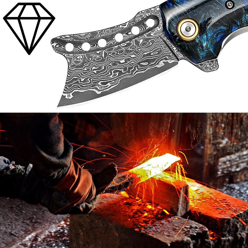 Handmade Damascus Steel Pocket - đánh giá và giá Woodworking Resin