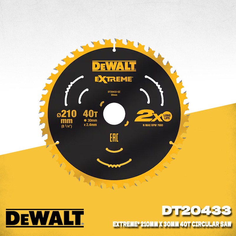 DEWALT DT20433 Extreme 210mm 4 - đánh giá và giá Woodworking Kerf