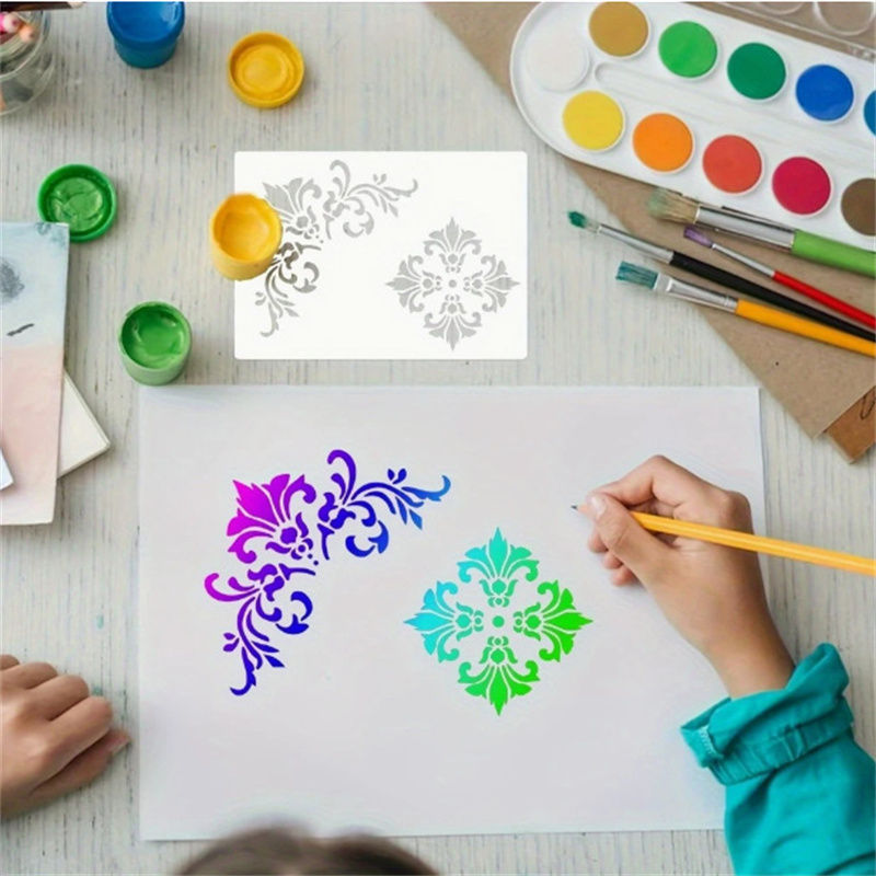 6Pcs Floral Corner Stencils fo - đánh giá và giá Woodworking Diy Projects