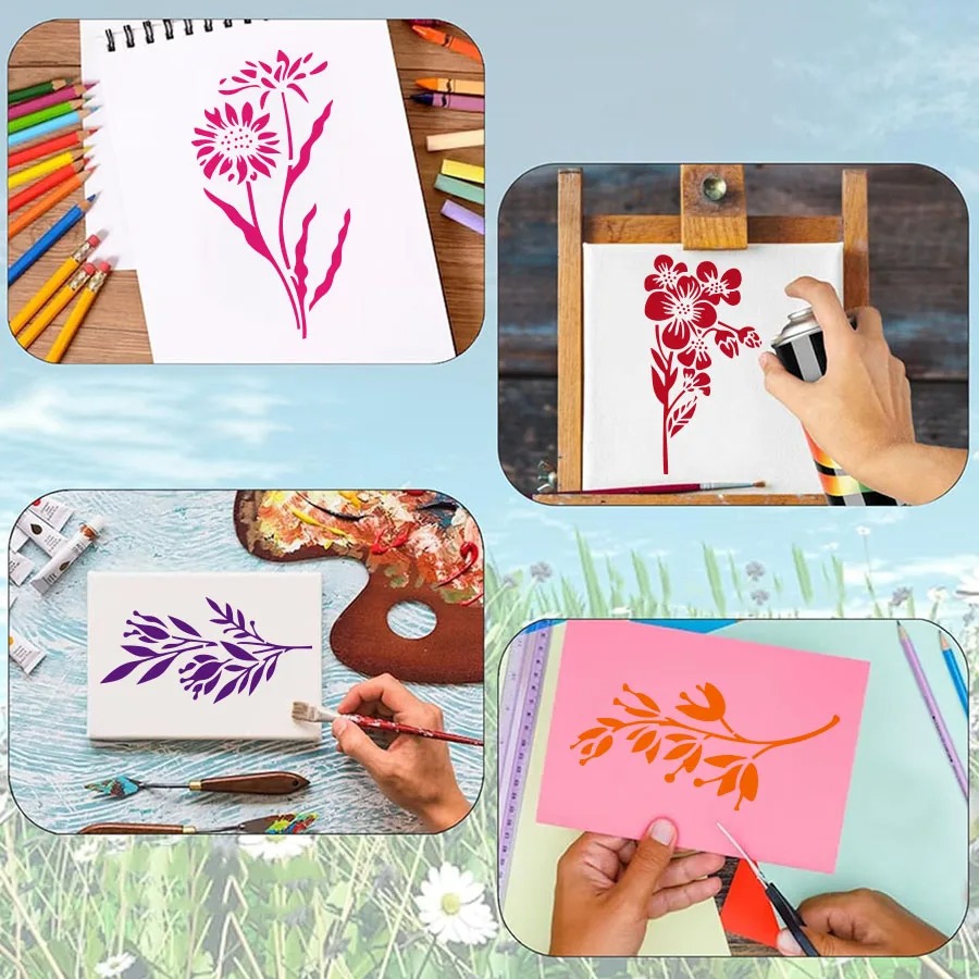 18 Pcs Flower Leaf Stencils Re - đánh giá và giá Woodworking Diy Projects