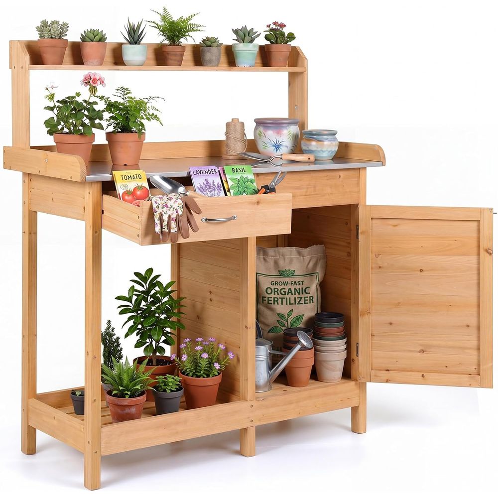Outdoor Potting Bench Table Wo - đánh giá và giá Woodworking Workbench