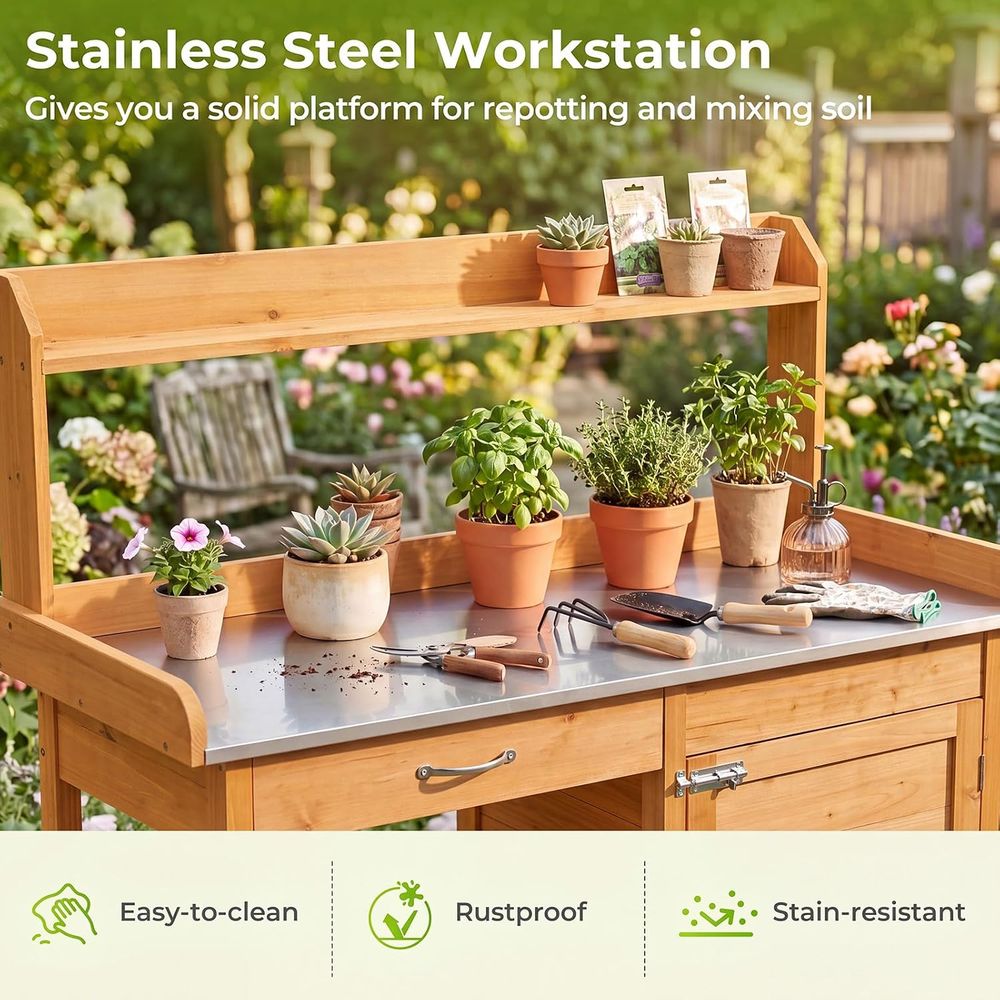 Outdoor Potting Bench Table Wo - đánh giá và giá Woodworking Workbench