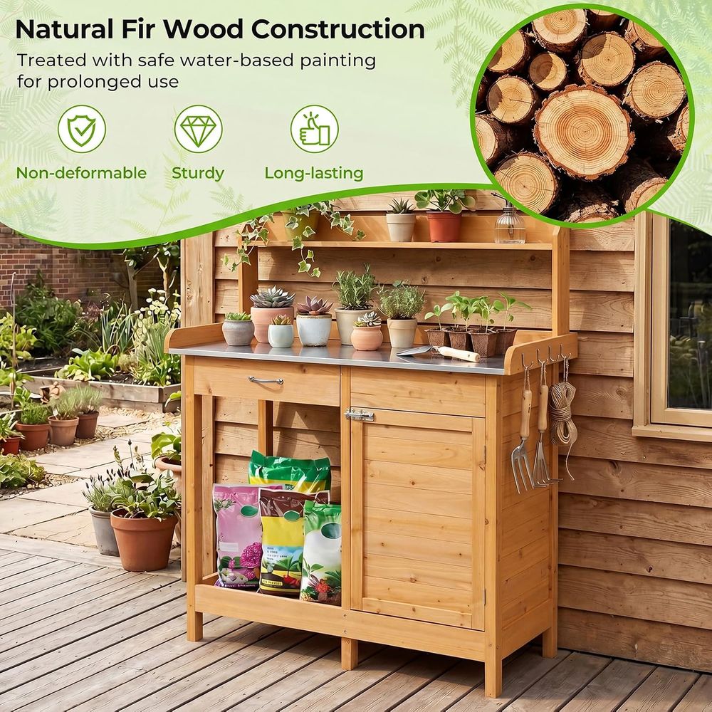 Outdoor Potting Bench Table Wo - đánh giá và giá Woodworking Workbench