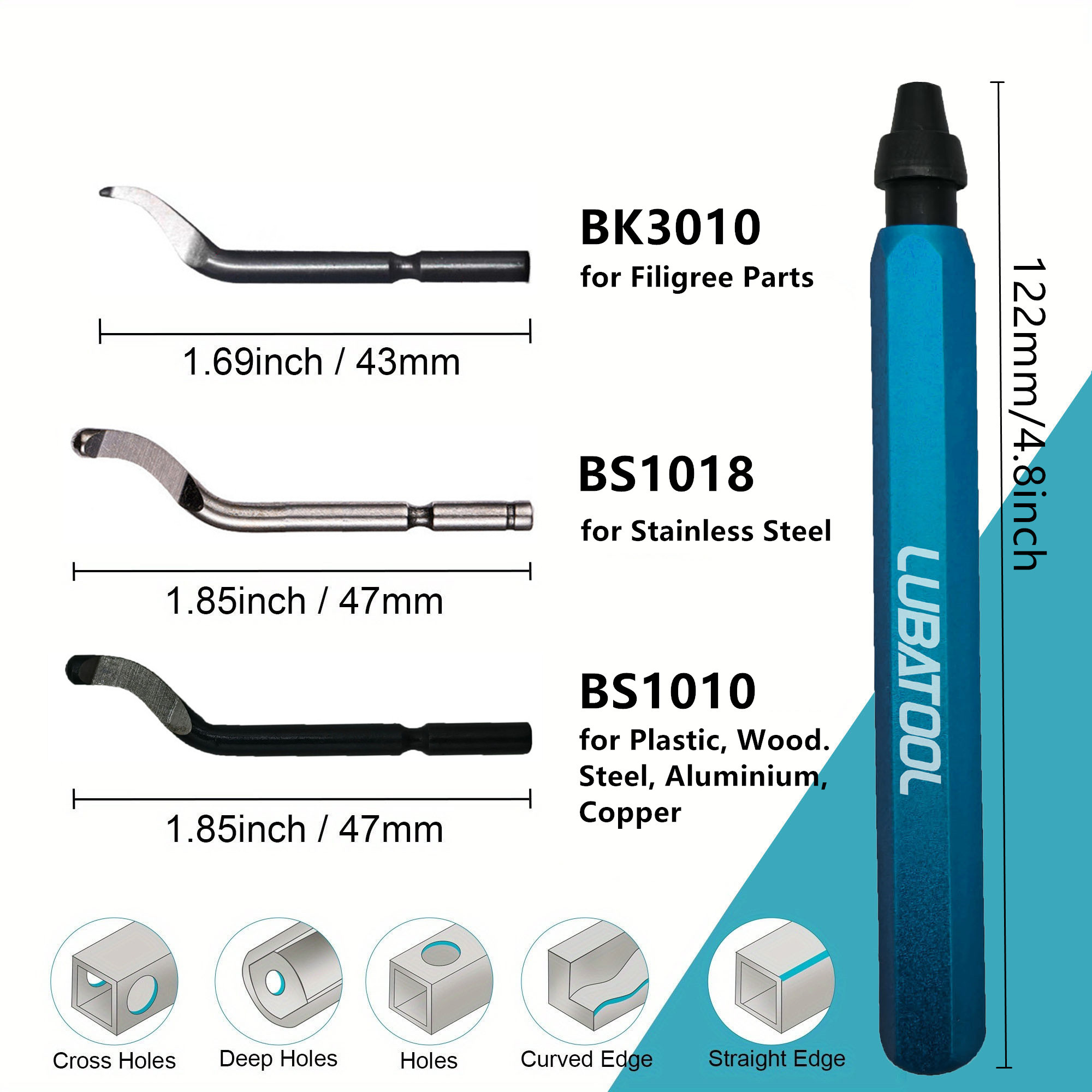 LUBATOOL Deburring Tool with 1 - đánh giá và giá Woodworking Resin
